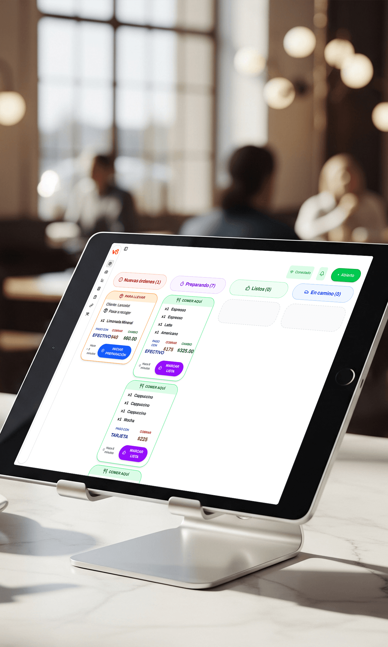 Recibe pedidos al instante.
